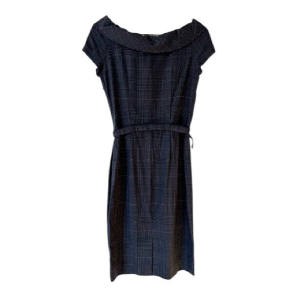 MOSCHINO Cheap and Chic Vintage 90s Y2K Wool Rayon Plaid Pink Tartan Dress Sz XS - Picture 4 of 8